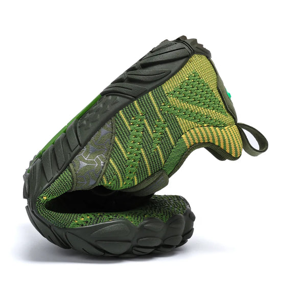 Flexibilidad de la zapatilla barefoot verde