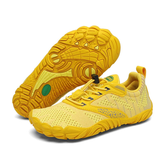Saguaro Kids Free I amarillo par suela deportiva — zapatilla barefoot infantil amarilla par suela Chile
