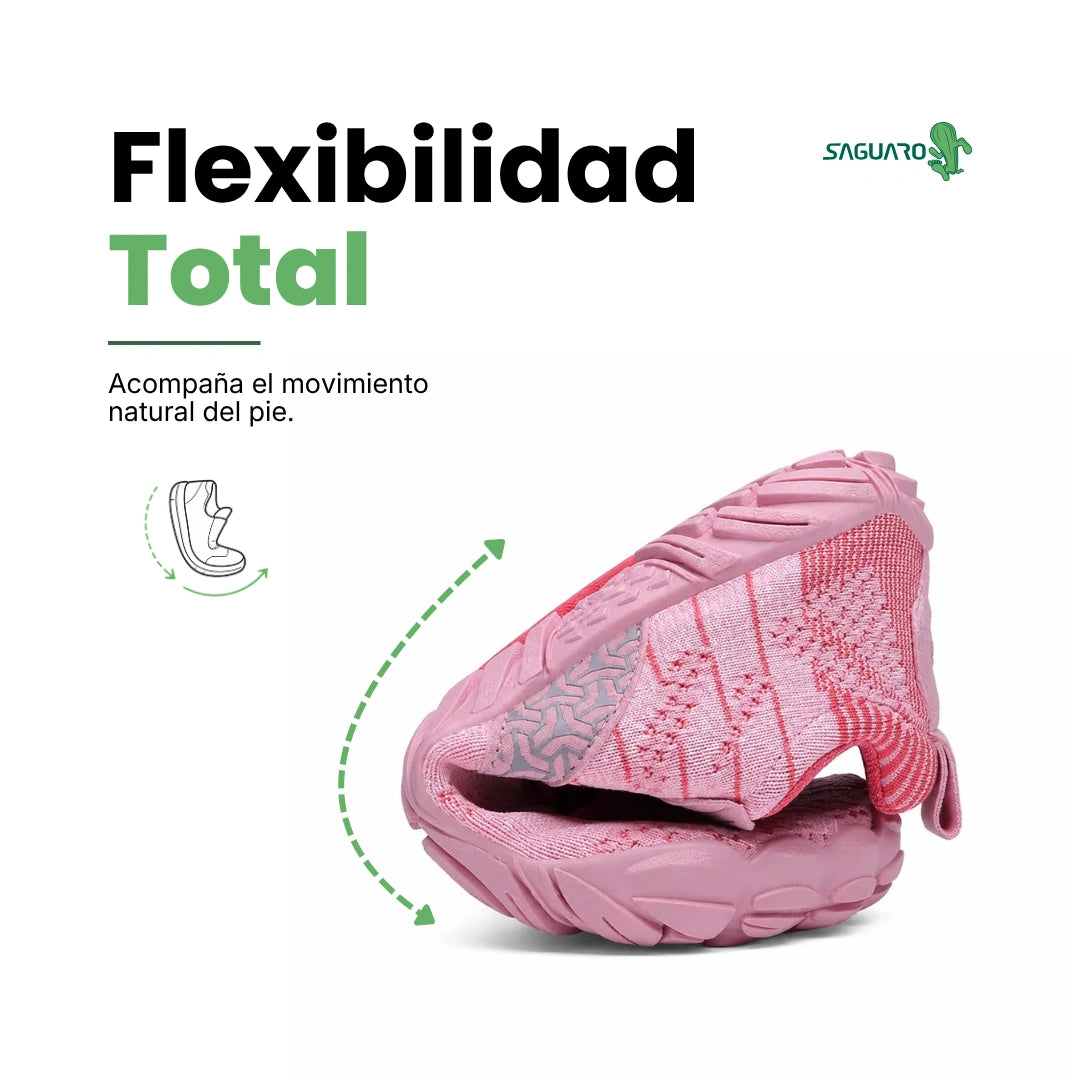 Saguaro Kids Free I rosa flexibilidad — zapatilla barefoot infantil rosa suela flexible Chile