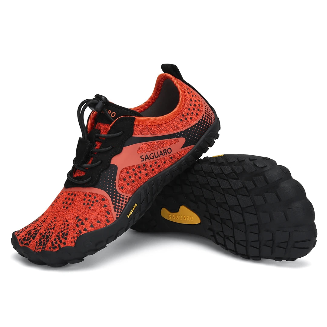 Saguaro Kids Fast I naranjo par suela — zapatilla barefoot infantil naranjo par completo suela Chile