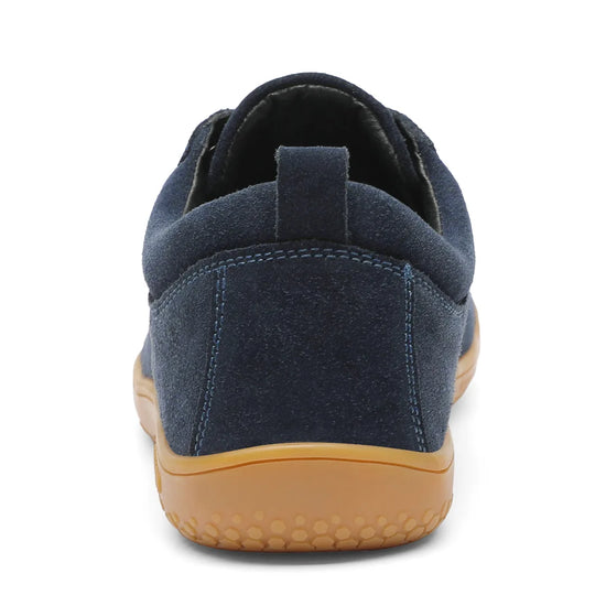 Zapato Dream I azul vista trasera con talón reforzado.