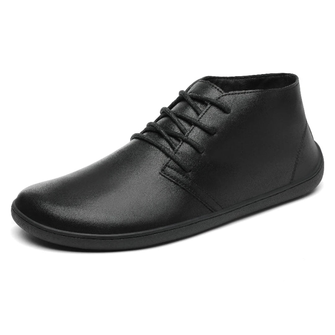 Zapato minimalista hombre Saguaro Noble I negro, estilo formal en cuero sintético.