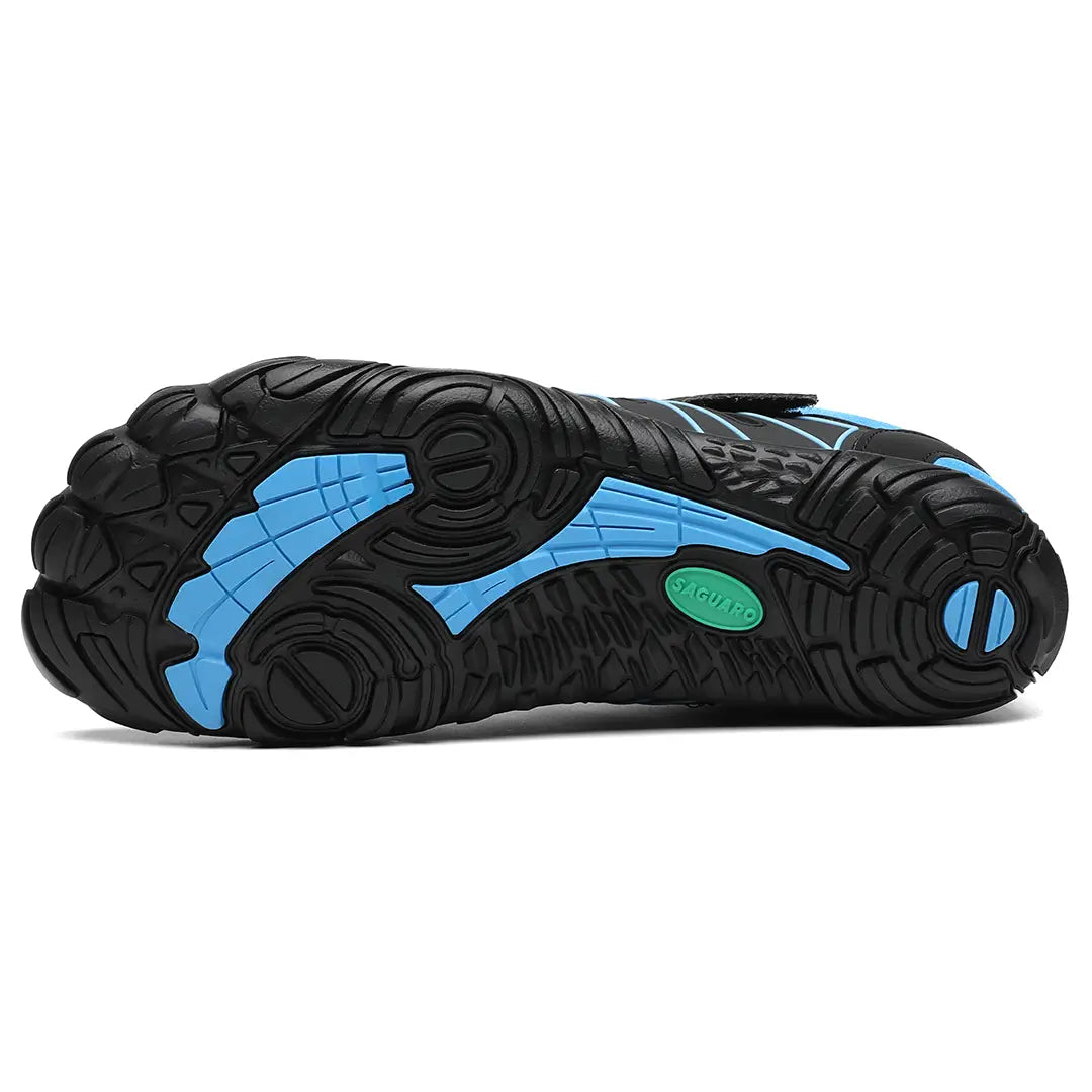 Suela flexible y antideslizante de la Saguaro Vigor II azul.