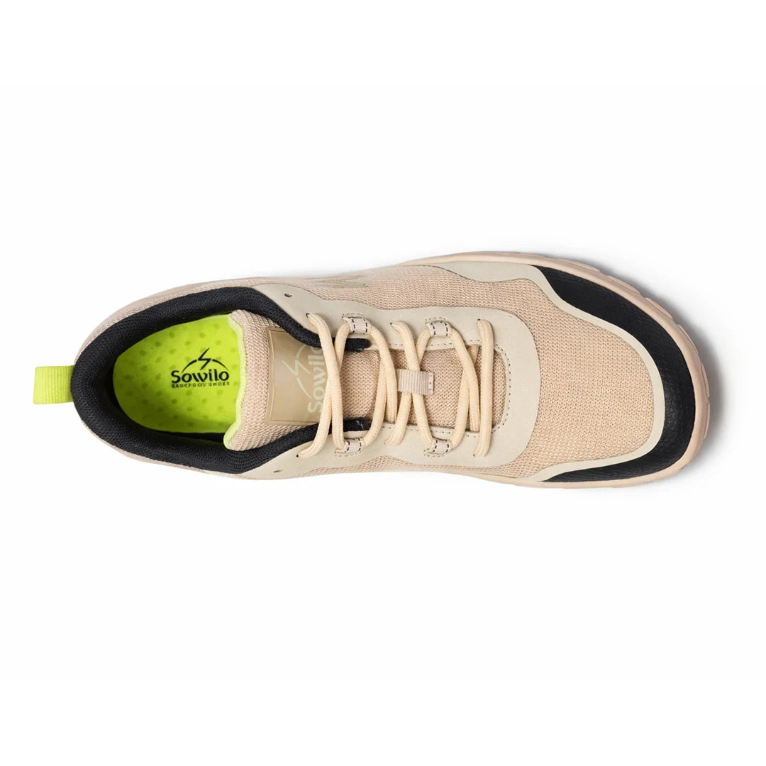 Zapatillas con espacio para dedos Sowilo Algiz beige, diseño superior que garantiza confort en caminatas largas.