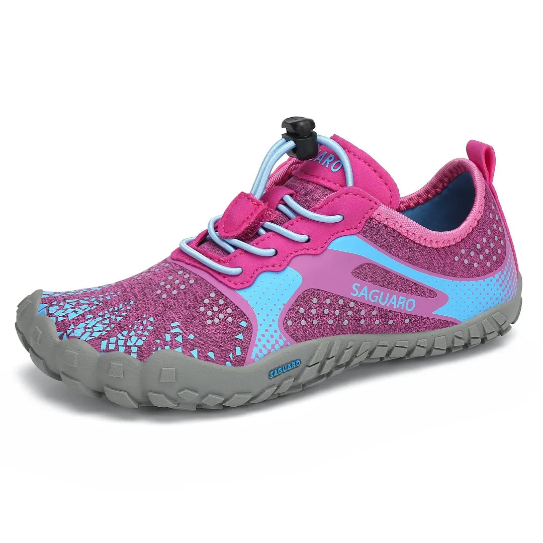 Zapatillas barefoot Kids Fast I rosadas 3/4
