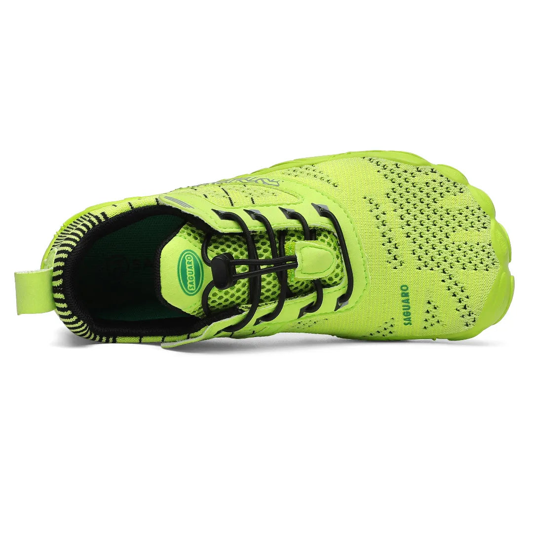 Zapatillas barefoot Kids Free I verdeflúor vista superior