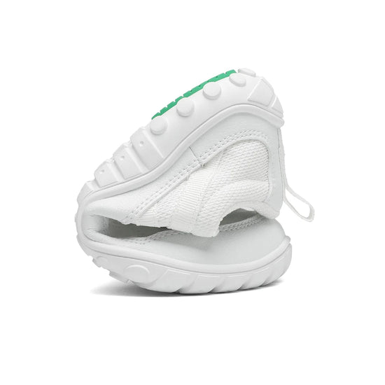 Zapatillas deportivas blancas flexibles infantil — calzado escolar barefoot para educacion fisica Chile