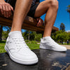 Zapato minimalista blanco usabilidad hombre urbano — Saguaro Wonderland lifestyle Santiago Chile