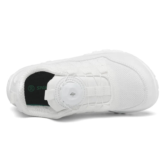 Zapatos bebe ergonomicos con ajuste rotativo — cierre preciso calzado barefoot infantil Chile