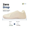 Zapatilla minimalista ZZfaber Bamba I beige, vista lateral.