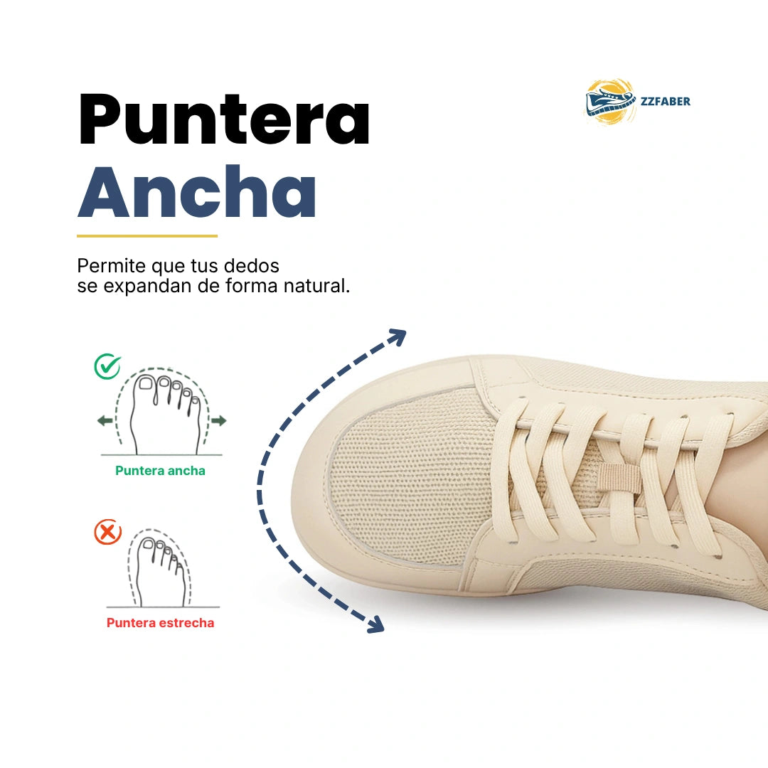 Zapatilla ZZfaber Bamba I beige vista desde arriba.