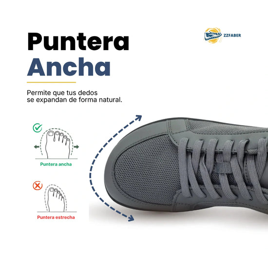 Zapatilla ZZfaber Bamba I gris vista desde arriba.