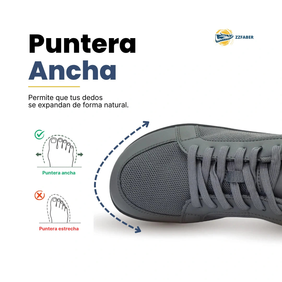 Zapatilla ZZfaber Bamba I gris vista desde arriba.