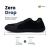 Zapatilla minimalista ZZfaber Bamba I negra, vista lateral.